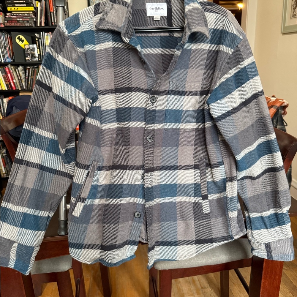 Goodfellow & Co Blue and Gray Plaid Shirt